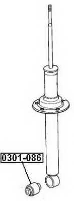 Сайлентблок, рычаг независимой подвески колеса 0301086 <b>ASVA 0301-086</b> - изображение