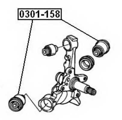 Сайлентблок задней цапфы HONDA 301158 <b>ASVA 0301-158</b> - изображение