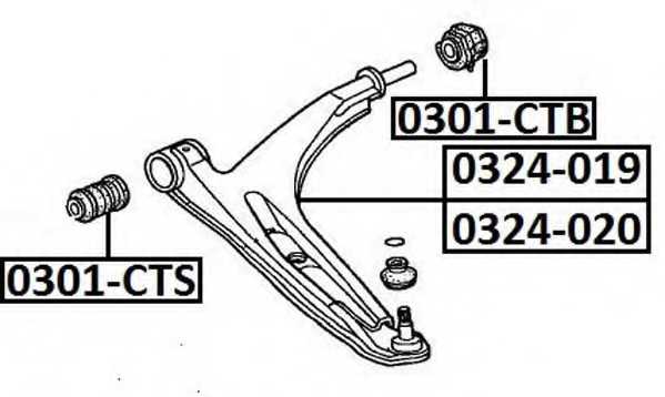 Сайленблок переднего рычага задний HONDA 0301CTB <b>ASVA 0301-CTB</b> - изображение Сайленблок переднего рычага задний HONDA 0301CTB <b>ASVA 0301-CTB</b> - изображение