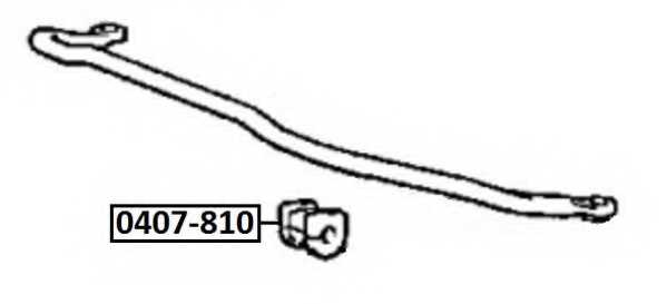 Втулка заднего стабилизатора D25 <b>ASVA 0407810</b> - изображение