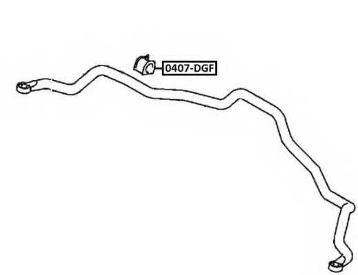 Втулка, стабилизатор 0407DGF <b>ASVA 0407-DGF</b> - изображение