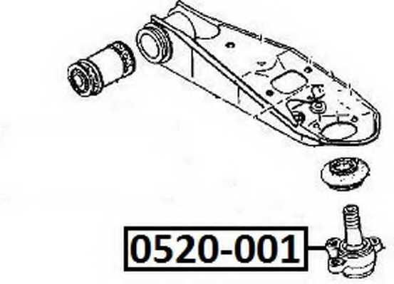 Снят с производства опора шаровая нижнего рычага <b>ASVA 0520-001</b> - изображение
