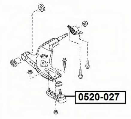Опора шаровая нижнего рычага <b>ASVA 0520-027</b> - изображение Опора шаровая нижнего рычага <b>ASVA 0520-027</b> - изображение