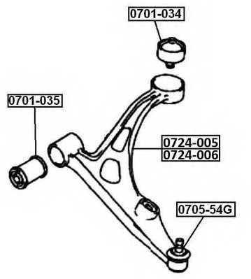 Пыльник опоры шаровой SUZUKI 070554G <b>ASVA 0705-54G</b> - изображение
