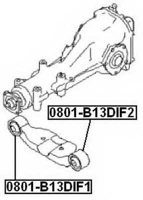 Сайлентблок SUBARU 0801B13DIF2 <b>ASVA 0801-B13DIF2</b> - изображение