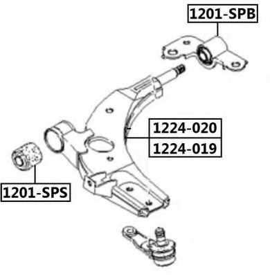 Сайленблок переднего рычага передний HYUNDAI/KIA 1201SPS <b>ASVA 1201-SPS</b> - изображение