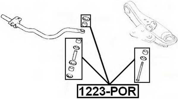 Тяга стабилизатора передняя HYUNDAI/KIA 1223POR <b>ASVA 1223-POR</b> - изображение