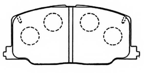 Колодки тормозные дисковые <b>ASVA AKD-1281</b> - изображение