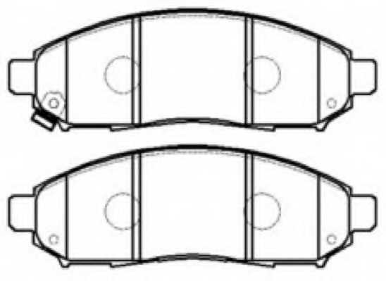 Колодки тормозные дисковые передние <b>ASVA AKDEB326</b> - изображение