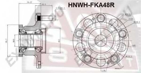 Ступица 12 HNWHFKA48R <b>ASVA HNWH-FKA48R</b> - изображение