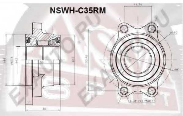 Ступица 12 NSWHC35RM <b>ASVA NSWH-C35RM</b> - изображение