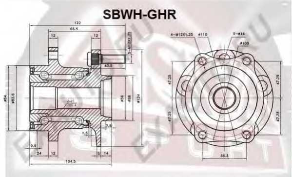 Ступица задняя (1021602221031300065887, китай) SBWHGHR <b>ASVA SBWH-GHR</b> - изображение Ступица задняя (1021602221031300065887, китай) SBWHGHR <b>ASVA SBWH-GHR</b> - изображение