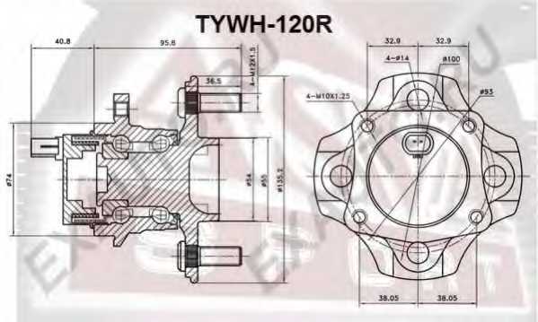 Ступица колеса ASVA TYWH-120R - изображение