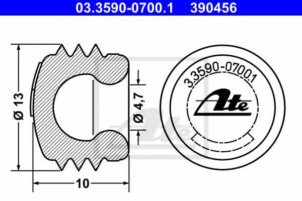 Крышка / защитный колпак ATE 390456 / 03.3590-0700.1 - изображение