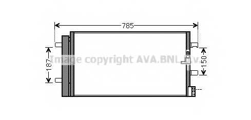 Конденсатор кондиционера AVA QUALITY COOLING AI5352D - изображение