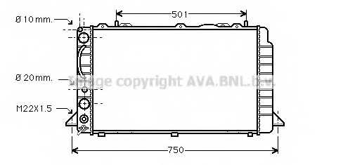 Радиатор охлаждения двигателя AVA QUALITY COOLING AIA2089 - изображение