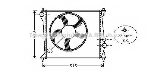 Радиатор охлаждения двигателя AVA QUALITY COOLING AIA2213 - изображение