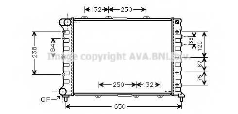 Радиатор охлаждения двигателя AVA QUALITY COOLING ALA2038 - изображение