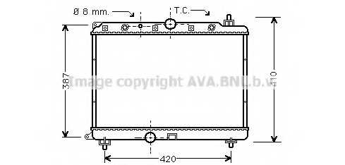 Радиатор охлаждения двигателя AVA QUALITY COOLING AU2153 - изображение