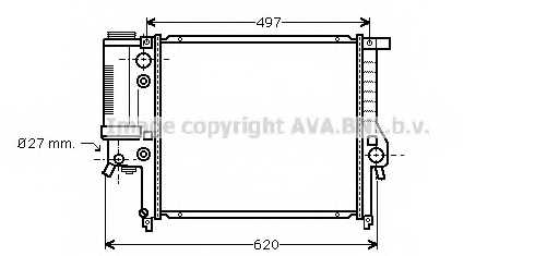 Радиатор охлаждения двигателя AVA QUALITY COOLING BW2125 - изображение