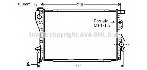 Радиатор охлаждения двигателя AVA QUALITY COOLING BW2170 - изображение