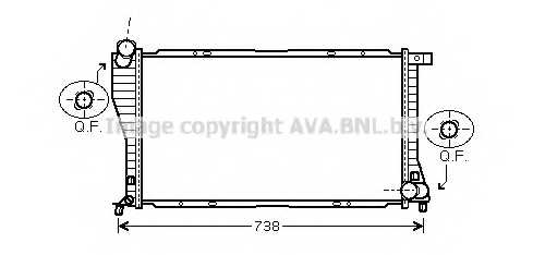Радиатор охлаждения двигателя AVA QUALITY COOLING BW2234 - изображение