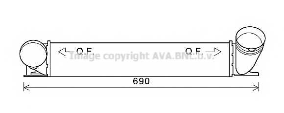 Интеркулер AVA QUALITY COOLING BWA4482 - изображение
