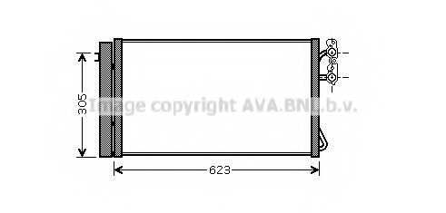 Радиатор кондиционера с осушителем BMW E87/E81/E90/E91 1.8D-3.5D 05> <b>AVA QUALITY COOLING BWA5296D</b> - изображение