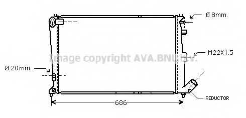 Радиатор охлаждения двигателя AVA QUALITY COOLING CNA2064 - изображение