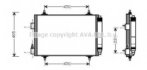 Конденсатор кондиционера AVA QUALITY COOLING CNA5192D - изображение