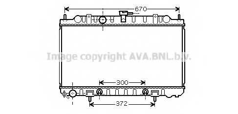 Радиатор NISSAN ALMERA N16 ( -11/02) 1.8 акпп <b>AVA QUALITY COOLING DN2289</b> - изображение
