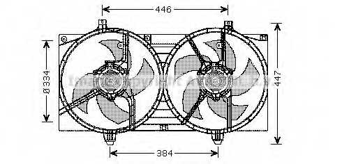 Вентилятор охлаждения двигателя AVA QUALITY COOLING DN7528 - изображение