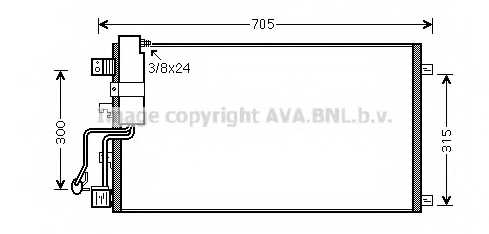 Конденсер NISSAN QASHQAI 1.5 DCi 10/06- <b>AVA QUALITY COOLING DNA5283D</b> - изображение
