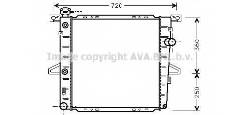 Радиатор охлаждения двигателя AVA QUALITY COOLING FD2026 - изображение