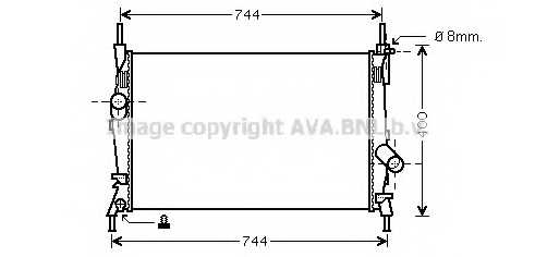 Радиатор охлаждения двигателя AVA QUALITY COOLING FD2403 - изображение