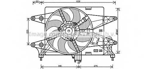 Вентилятор охлаждения двигателя AVA QUALITY COOLING FT7560 - изображение