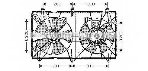 Вентилятор охлаждения двигателя AVA QUALITY COOLING HD7516 - изображение