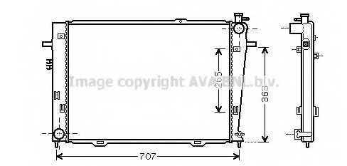 Радиатор охлаждения двигателя AVA QUALITY COOLING HY2126 - изображение