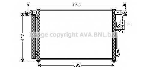 Радиатор кондиционера Hyundai Santa Fe all 06 <b>AVA QUALITY COOLING HY5175D</b> - изображение