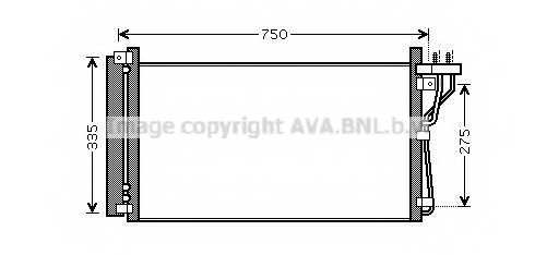 Конденсатор кондиционера AVA QUALITY COOLING HY5184D - изображение