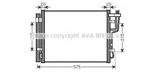 Конденсатор кондиционера AVA QUALITY COOLING KA5100D - изображение
