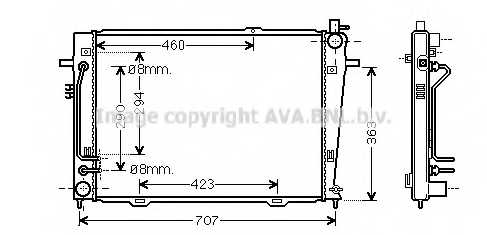 Радиатор охлаждения двигателя AVA QUALITY COOLING KAA2132 - изображение