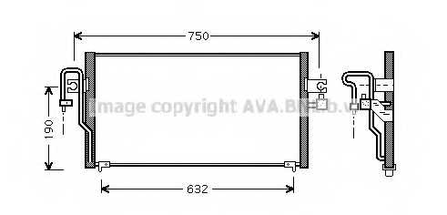 Конденсатор кондиционера AVA QUALITY COOLING DN5164 - изображение