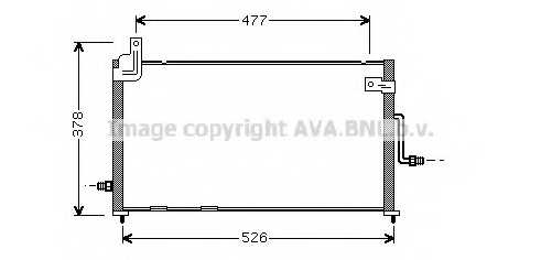 Конденсатор кондиционера AVA QUALITY COOLING DW5044 - изображение Конденсатор кондиционера AVA QUALITY COOLING DW5044 - изображение