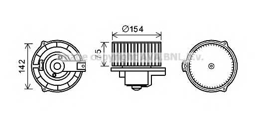 Электродвигатель вентиляции салона AVA QUALITY COOLING MS8620 - изображение