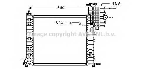 Радиатор охлаждения двигателя AVA QUALITY COOLING MSA2265 - изображение
