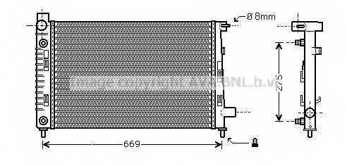 Радиатор охлаждения двигателя AVA QUALITY COOLING MSA2282 - изображение