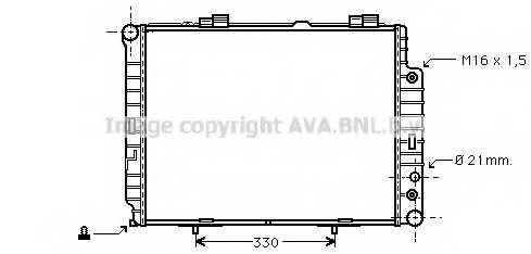 Радиатор охлаждения двигателя AVA QUALITY COOLING MSA2283 - изображение