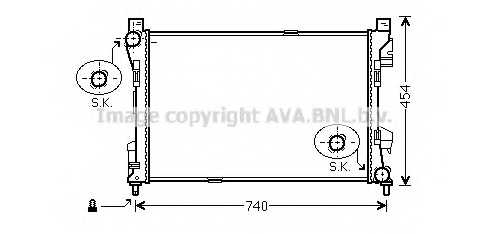 Радиатор охлаждения двигателя AVA QUALITY COOLING MSA2463 - изображение