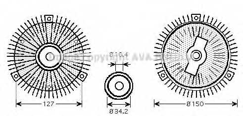Сцепление вентилятора радиатора AVA QUALITY COOLING MSC415 - изображение